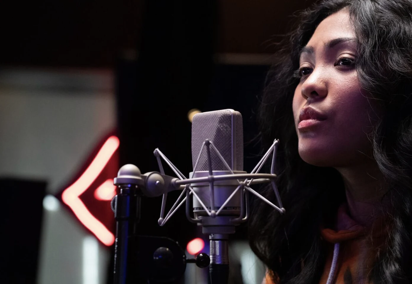 Cyrena Fiel recording vocals